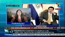 Paraguayos rechazan políticas del pdte. Cartes a un año en el cargo