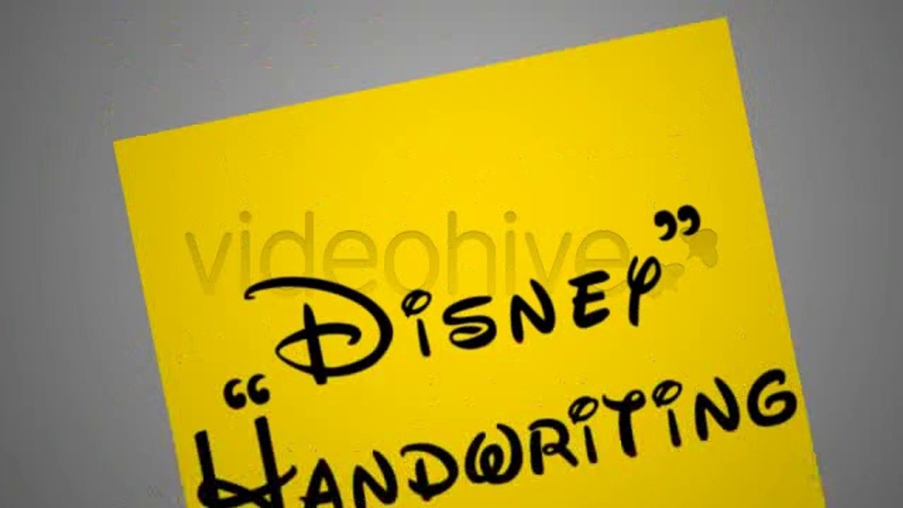 Disney Handwriting