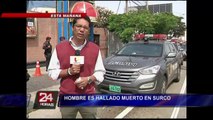 Hallan un cadáver con herida de bala dentro de un vehículo en Surco