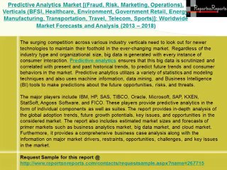 Predictive Analytics Market Worldwide Forecasts & Analysis 2018