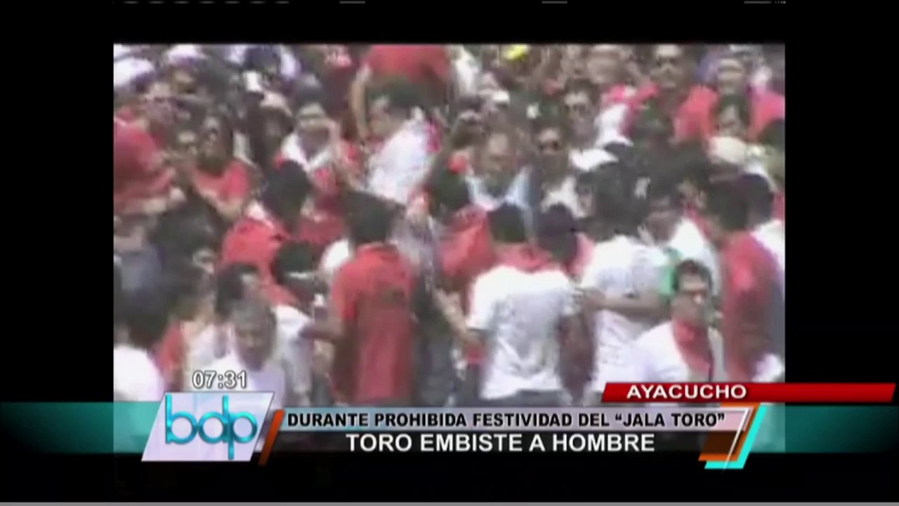 Un herido grave dejó celebraciones del popular "jala toro" en Ayacucho