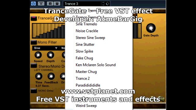 Guitar Effects TranceGate - free VST plugin - vstplanet.com