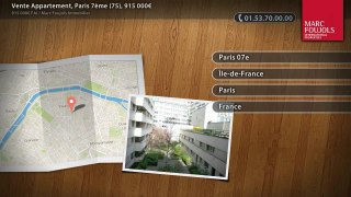 Vente Appartement, Paris 7ème (75), 915 000€