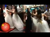 Bride battles with her soon-to-be husband's pregnant ex-girlfriend