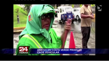 Descargar video: Chorrillos: aniego ocasionó gran congestión vehicular en la Costa Verde