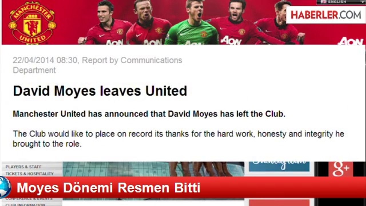 Moyes Dönemi Resmen Bitti
