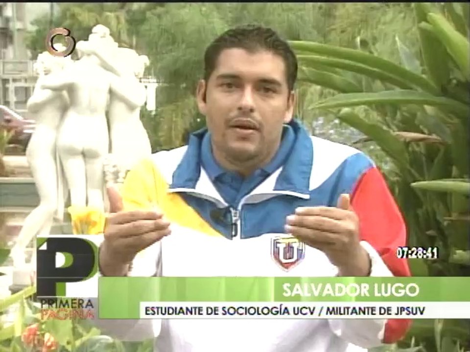 El estudiante Salvador Lugo llamó a generar un clima de paz para dialogar
