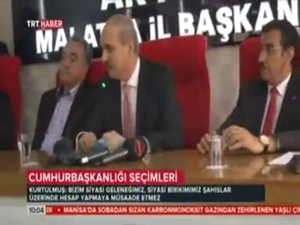 Ak Parti Genel Başkan Yardımcısı Numan Kurtulmuş, Ak Parti Malatya İl Başkanlığında Cumhurbaşkanlığı Seçimleri Konusuna Değindi