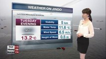 More mild conditions forecast for Jindo on Wednesday