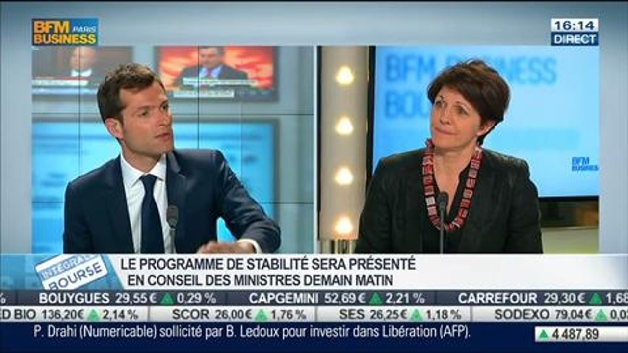 Le "programme de stabilité" de la France sera présenté début mai à Bruxelles: Véronique Riches-Flores, dans Intégrale Bourse – 22/04