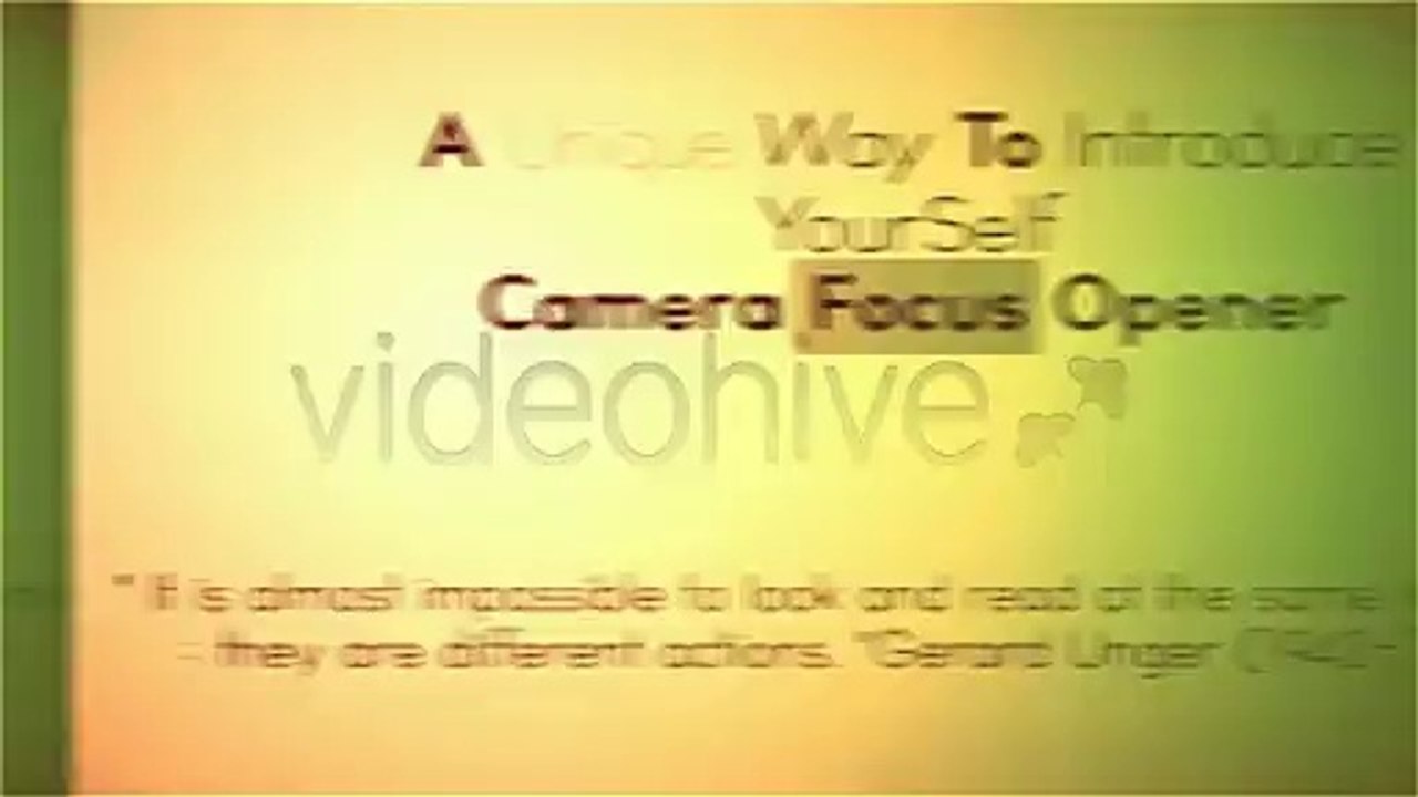 Simple Typography Intro Opener