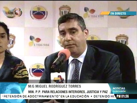 Rodríguez Torres: Se detuvieron 9 personas vinculadas con la violencia en Chacao