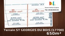 A vendre - Terrain - ST GEORGES DU BOIS (17700) - 650m²