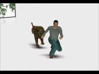 記憶テスト：　ライオンを避ける