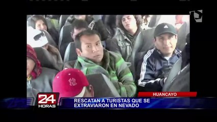 Huancayo: rescatan a turistas que se extraviaron en el nevado Huaytapallana
