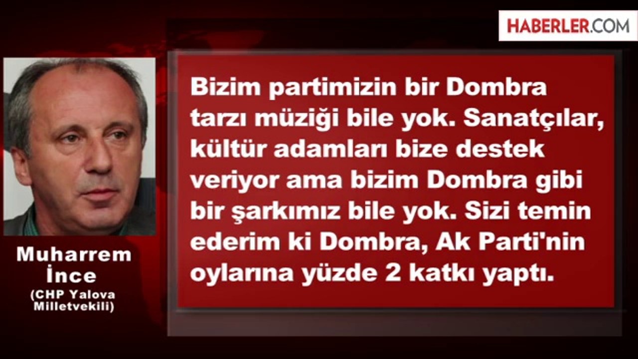 Muharrem İnce'den Sert Sözler: Bir Dombra'mız Bile Yok