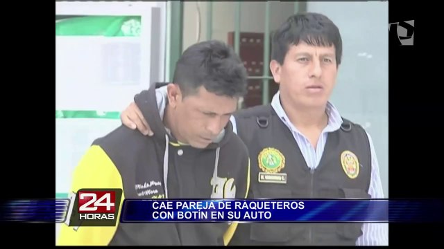 VIDEO: capturan a peligrosa pareja de raqueteros en el Callao
