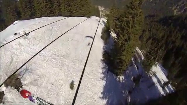 Un rider Slide un Cable de télésiège! SpeedRiding