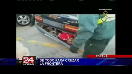 Inmigrantes y sus formas extremas para intentar ingresar a España