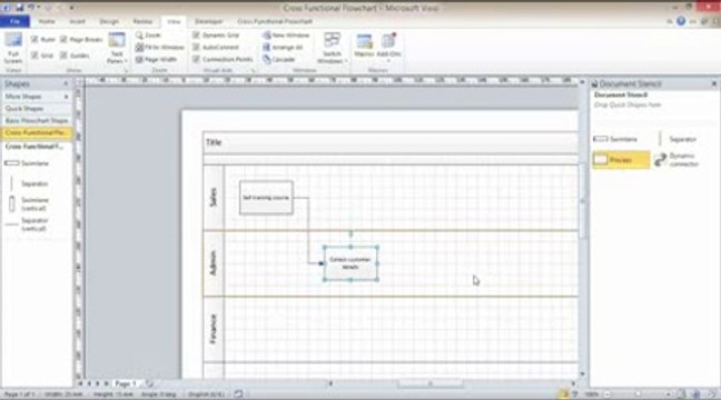 Microsoft Visio 2013 and Visio 2010 Creating Cross Functional Flowcharts