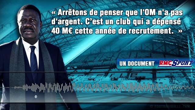Pape Diouf : Arrêtons de dire que l'OM n'a pas d'argent
