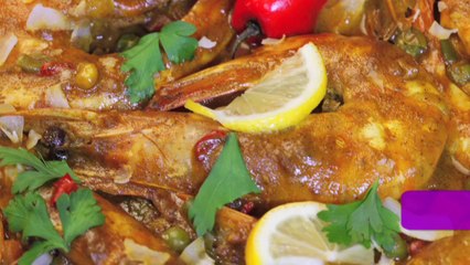 Thai coconut curry shrimp _ روبيان بالكاري وصلصة جوز الهند