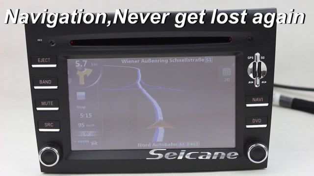 2005 2006 2007 2008 porsche cayman radio upgrade for sat nav touch screen bluetooth Rear view camera
