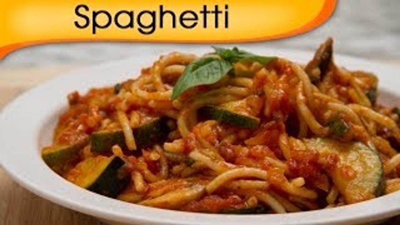Spaghetti In Marinara Sauce - Main Course Noodles Recipe By Ruchi Bharani
