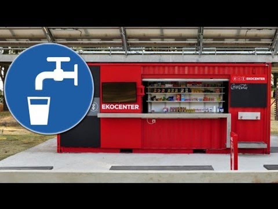 Coca-Cola transforms shipping container 'Ekocenter' to purify water