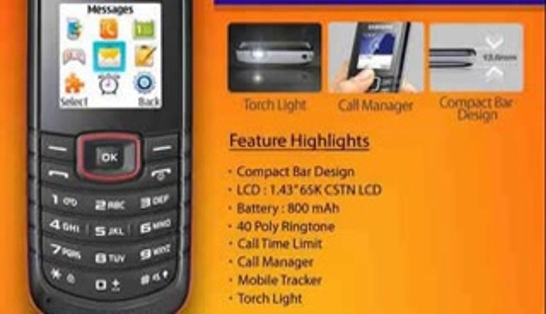 ⁣Samsung E1080 Price and Review