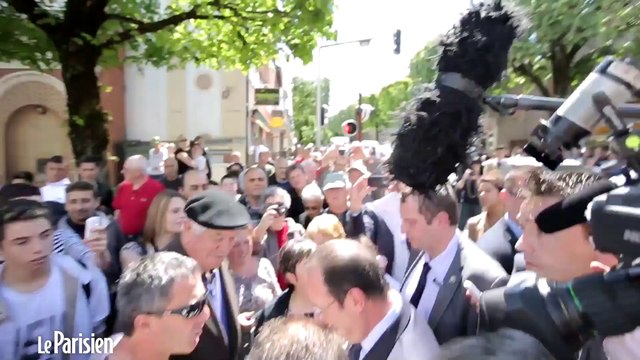 Hollande Hué lors de son déplacement à Carmaux