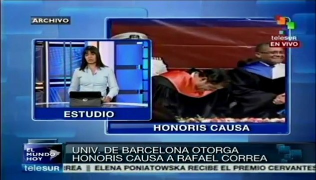 Recibirá presidente de Ecuador Doctor Honoris Causa en Barcelona