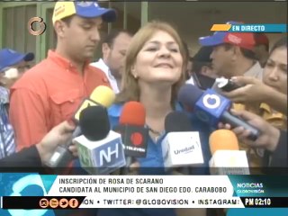 Rosa de Scarano inscribió su candidatura ante CNE Valencia para alcaldía de Valencia