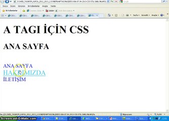 022 - css a tagı, a:link,a:active,a:visited,a:hover durumları