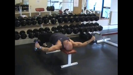 Lying Wide Dumbell Curl