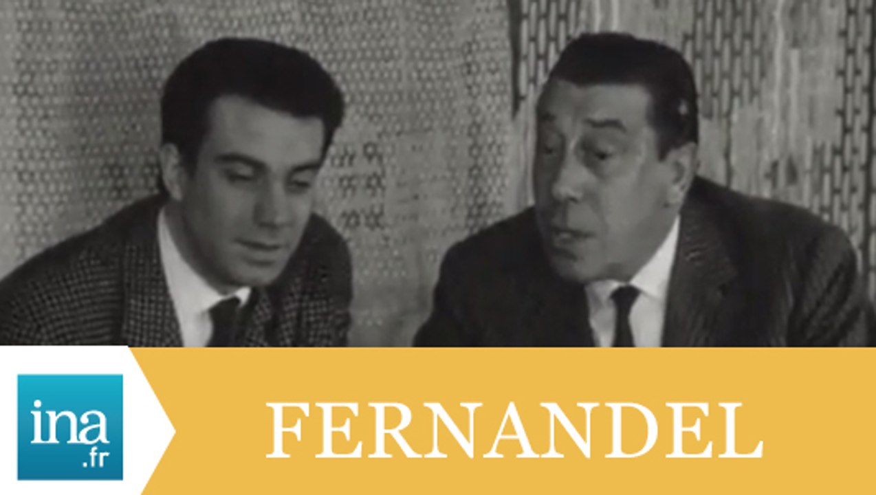 Fernandel 'Le théatre, le cinéma et la famille' - Archive INA
