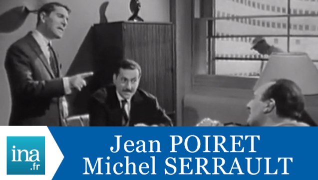 Jean Poiret et Michel Serrault Les feuilletons à la télévision - Archive INA