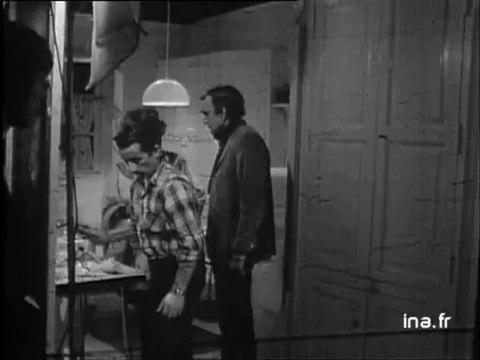 Simone Signoret et Jean Gabin sur le tournage du Chat