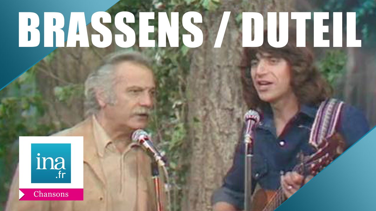 Georges Brassens et Yves Duteil "Les trois mandarins" (live officiel) | archive vidéo INA