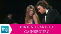 Jane Birkin, Serge Gainsbourg et Michel Sardou 