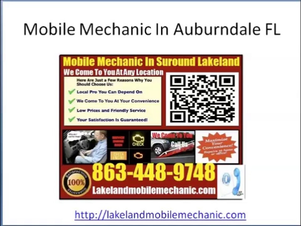 Mobile Auto Mechanic In Auburndale Car Repair Review 863-448-9748