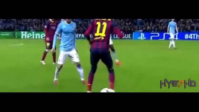 Neymar vs Manchester City • Skills Show (Individual Highlights) •HD• 18_02_2014