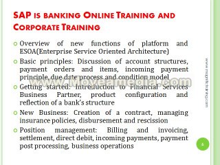 sap is banking online training and corporate training
