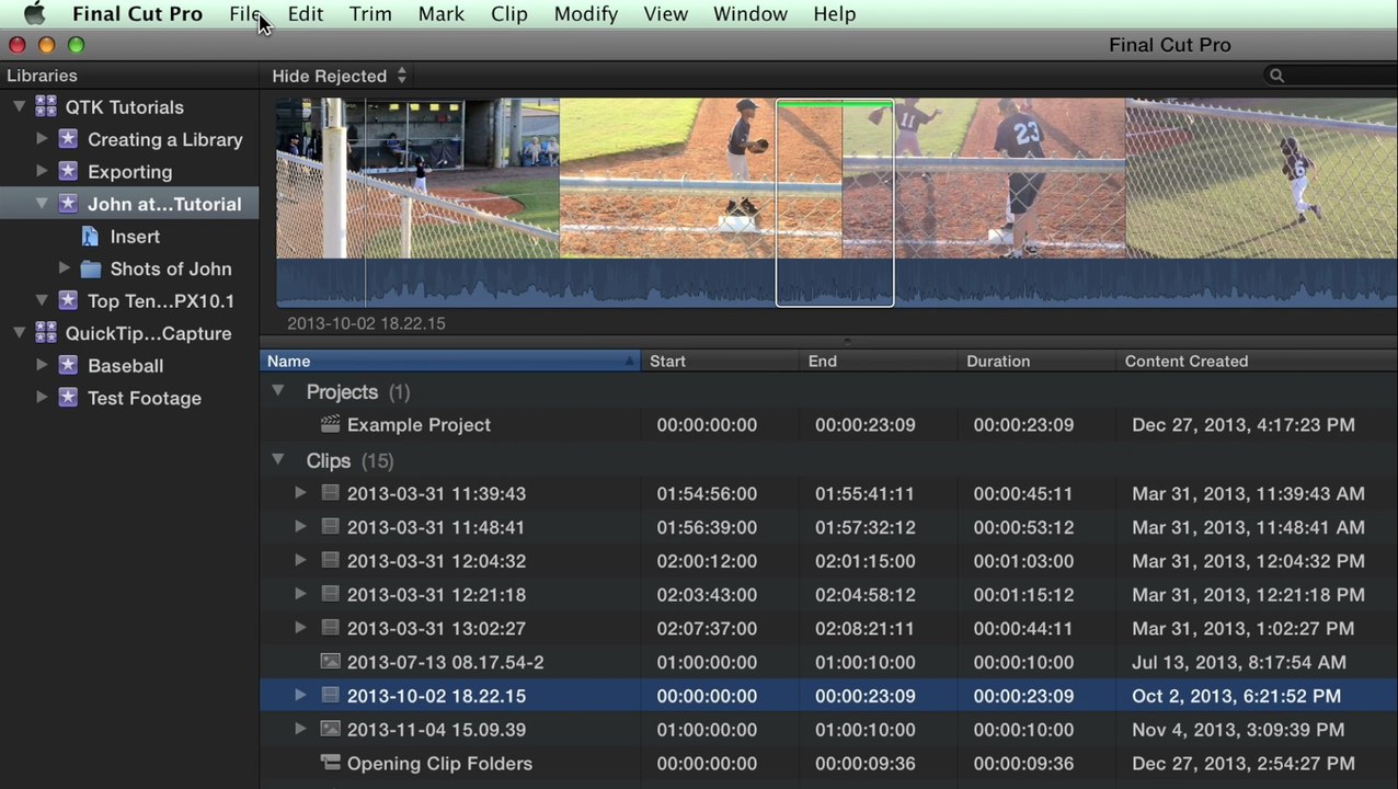 Smart Collections in Final Cut Pro X (fcpx)