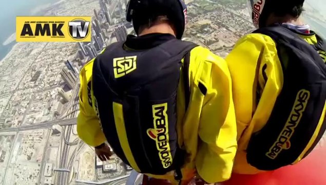 Dünyanın en uzun binasından artistik atlayış