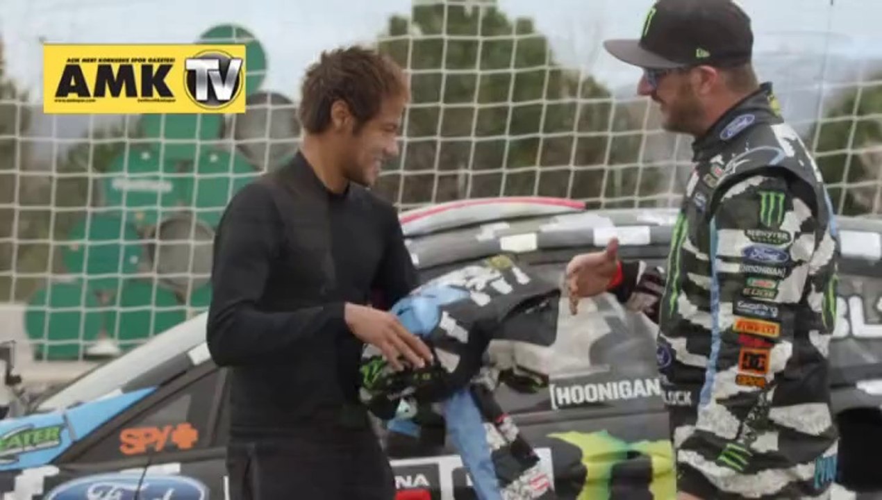 Neymar ve Ken Block tek kale maçta