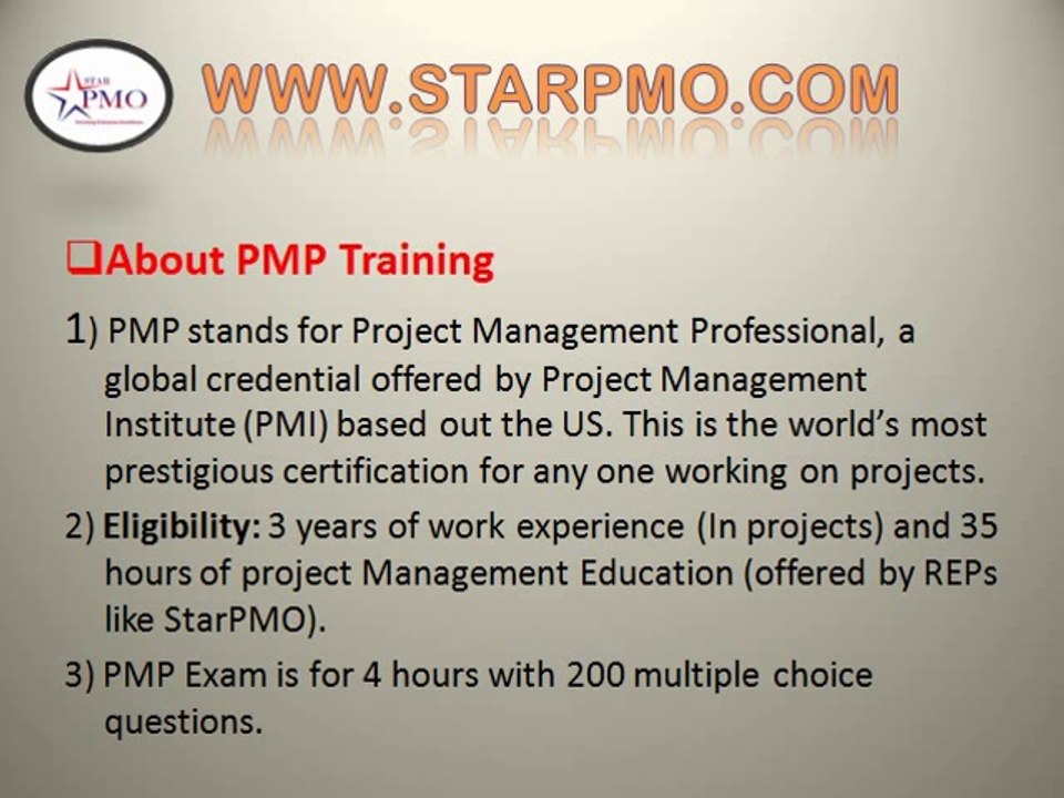 pmp Certification  training in hyderabad | Starpmo.com