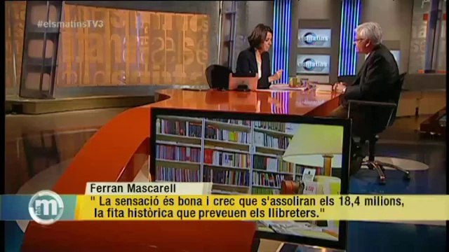 TV3 - Els Matins - Mascarell: Es farà algun comunicat de premsa sobre els llibres més venuts