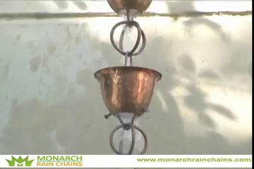 Hammer Cup Copper Rain Chain By Monarch in action!
