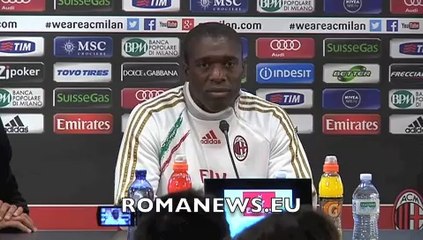 La conferenza stampa di Seedorf Roma-Milan 24/04/14